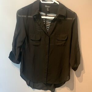 Seductions Sheer Open Back Top